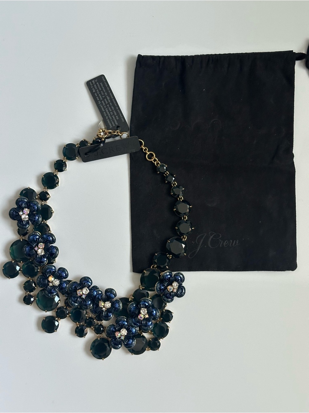 J.Crew Midnight Floral Navy Necklace - NWT - Picture 5 of 6
